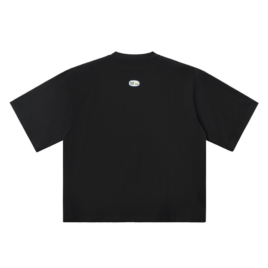 Dial Front Oversized Drop Tee