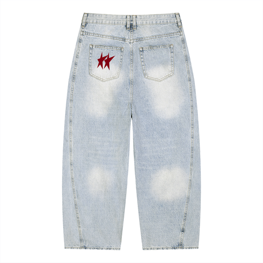 Men's Studios Vintage Wash Sunfade Barrel Leg Jeans