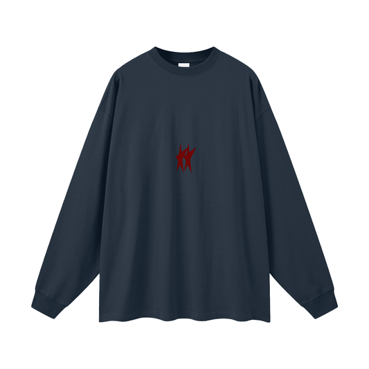 Cut Oversized Long Sleeve Tee