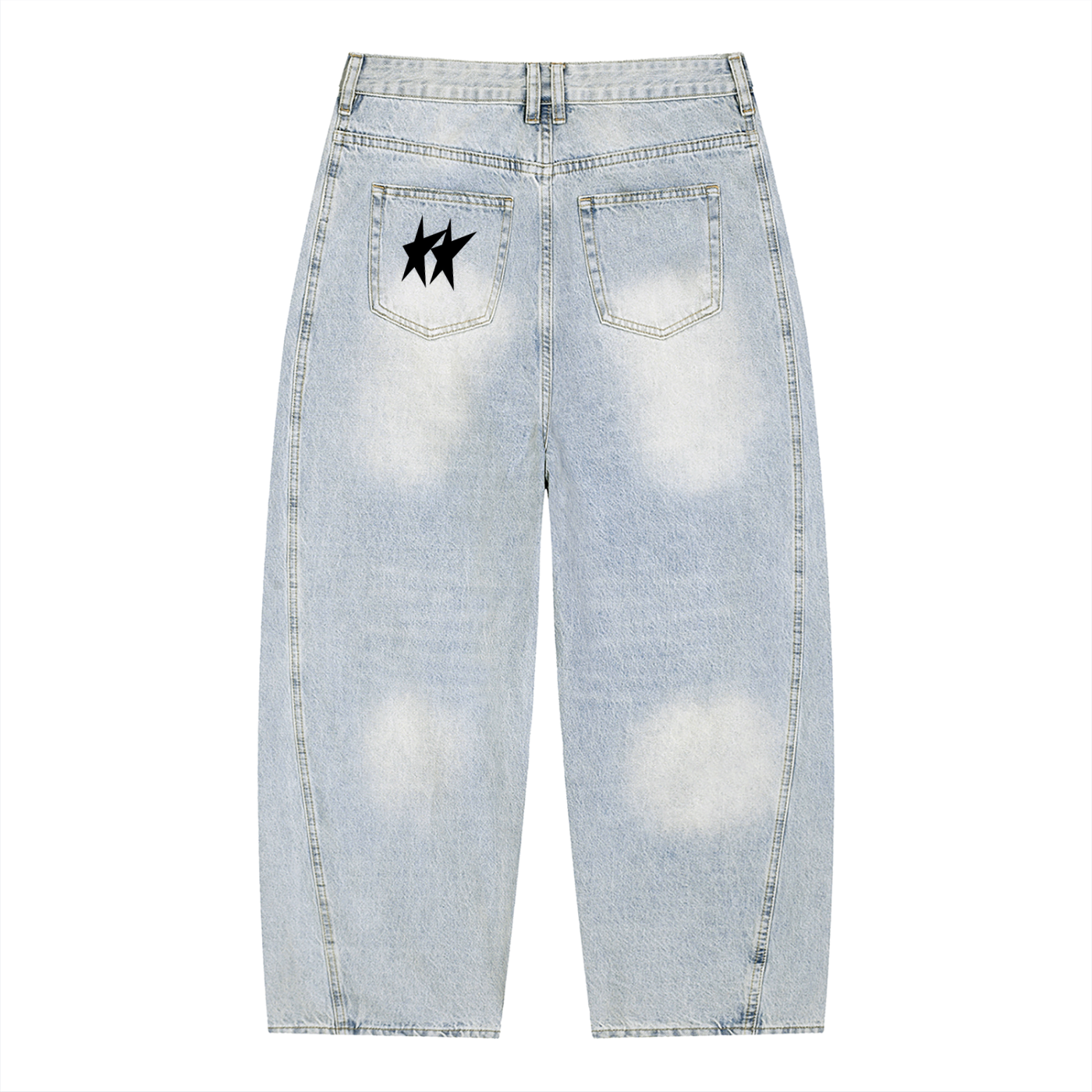 Men's Studios Vintage Wash Sunfade Barrel Leg Jeans