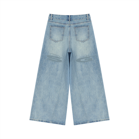 Women’s Fugaz Vintage Wash Wide Leg Jeans