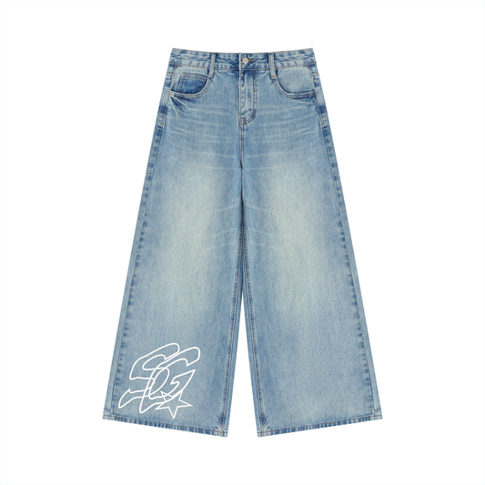 Women’s Club Vintage Wash Wide Leg Jeans