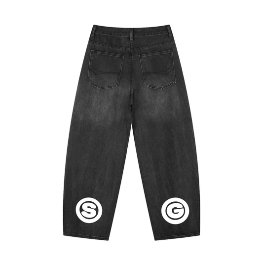 SG Sunfade Vintage Wash Barrel Leg Jeans