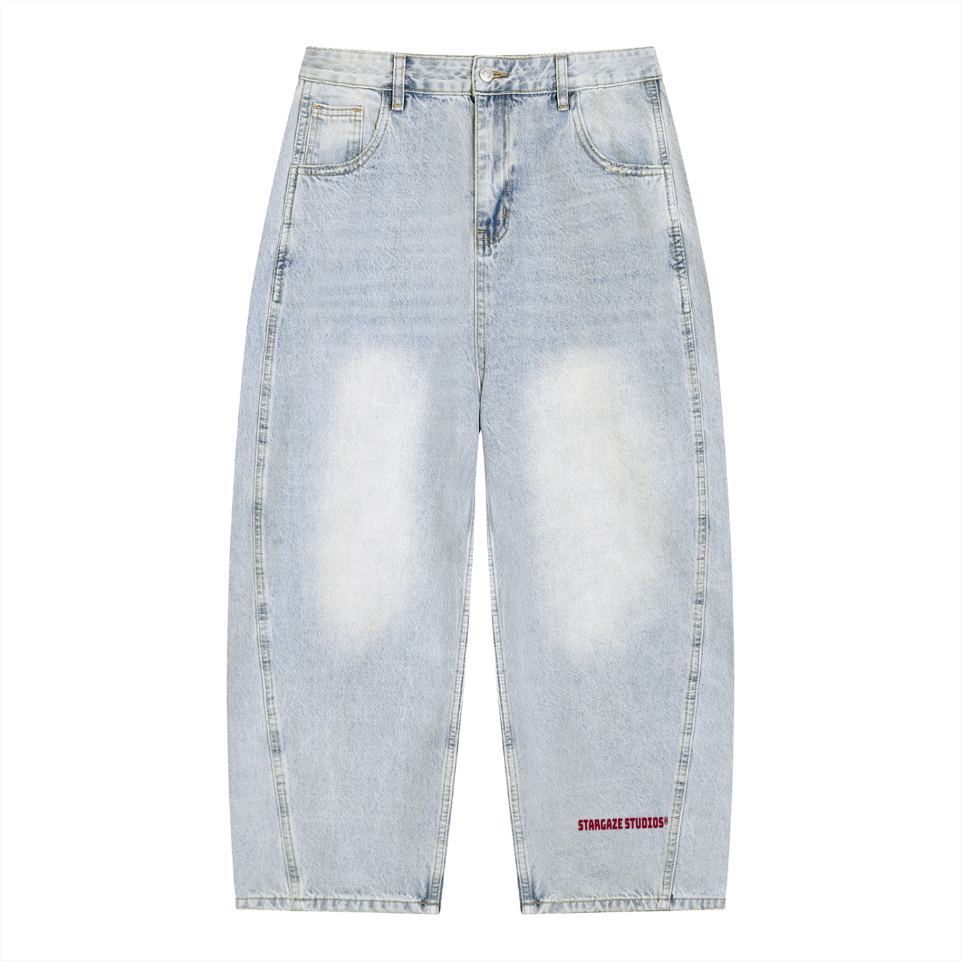 Men's Studios Vintage Wash Sunfade Barrel Leg Jeans