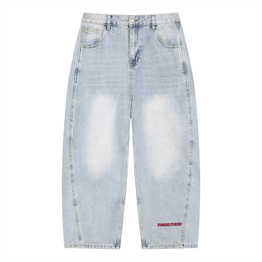 Men's Studios Vintage Wash Sunfade Barrel Leg Jeans