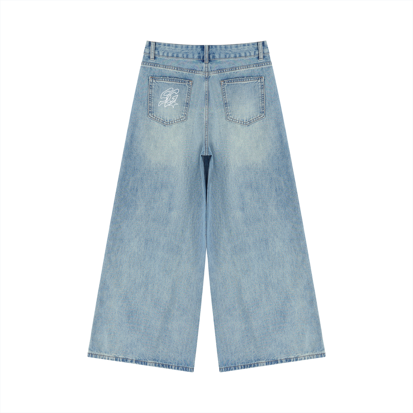 Women’s Club Pocket Vintage Wash Wide Leg Jeans