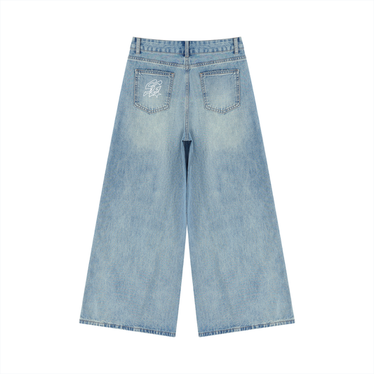 Women’s Club Pocket Vintage Wash Wide Leg Jeans
