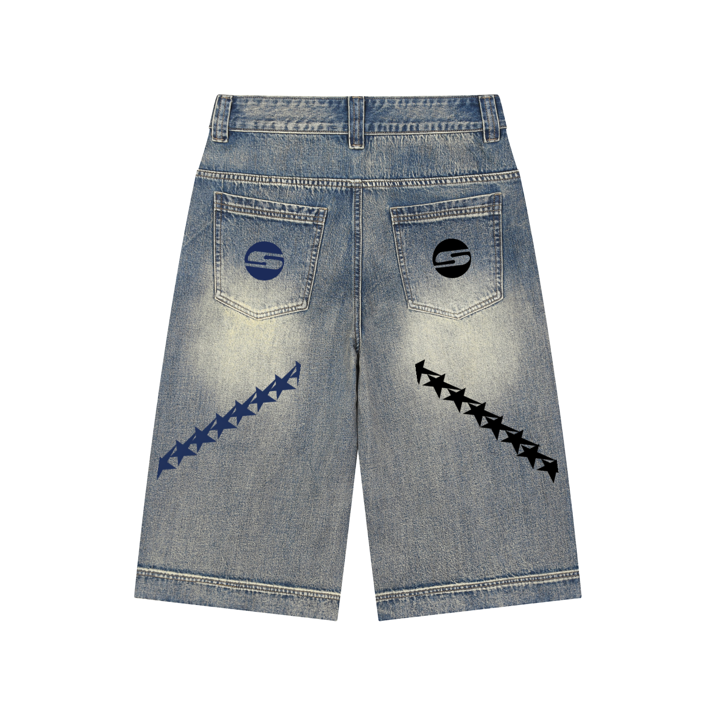Striped Baggy Jorts
