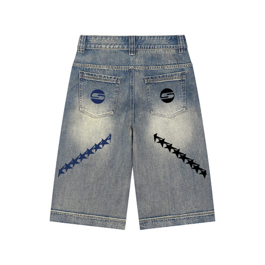 Striped Baggy Jorts