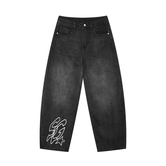 Club  Sunfade Vintage Wash Barrel Leg Jeans