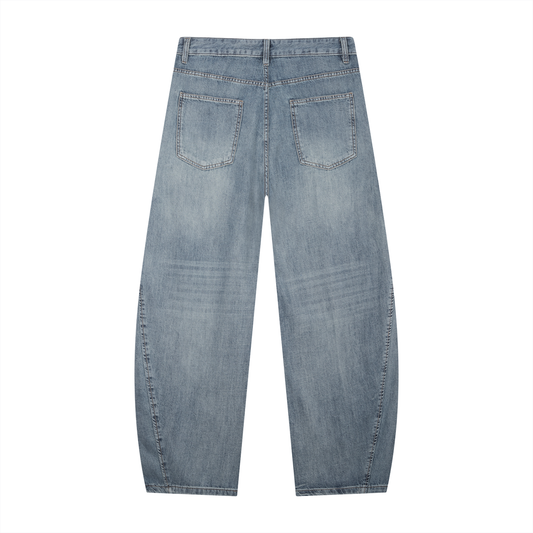 Club Vintage Wash Barrel Leg Jeans