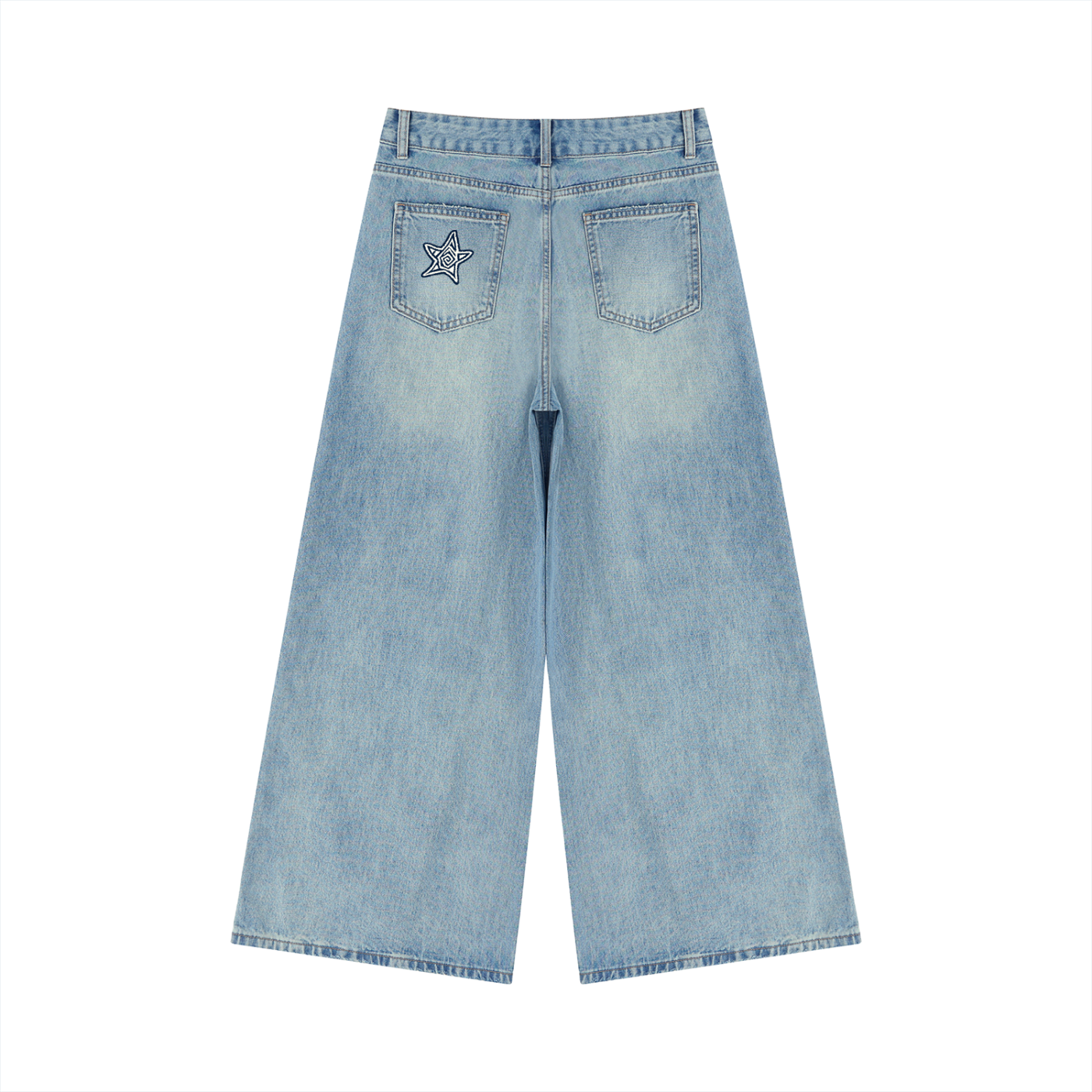 Women’s Spiral Vintage Wash Wide Leg Jeans