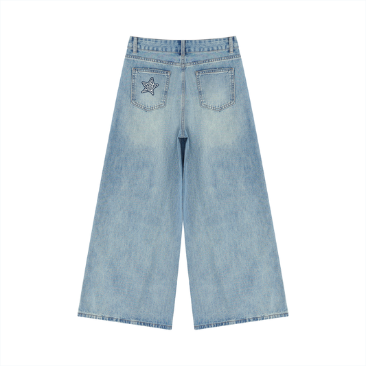 Women’s Spiral Vintage Wash Wide Leg Jeans