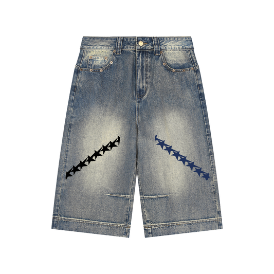 Striped Baggy Jorts