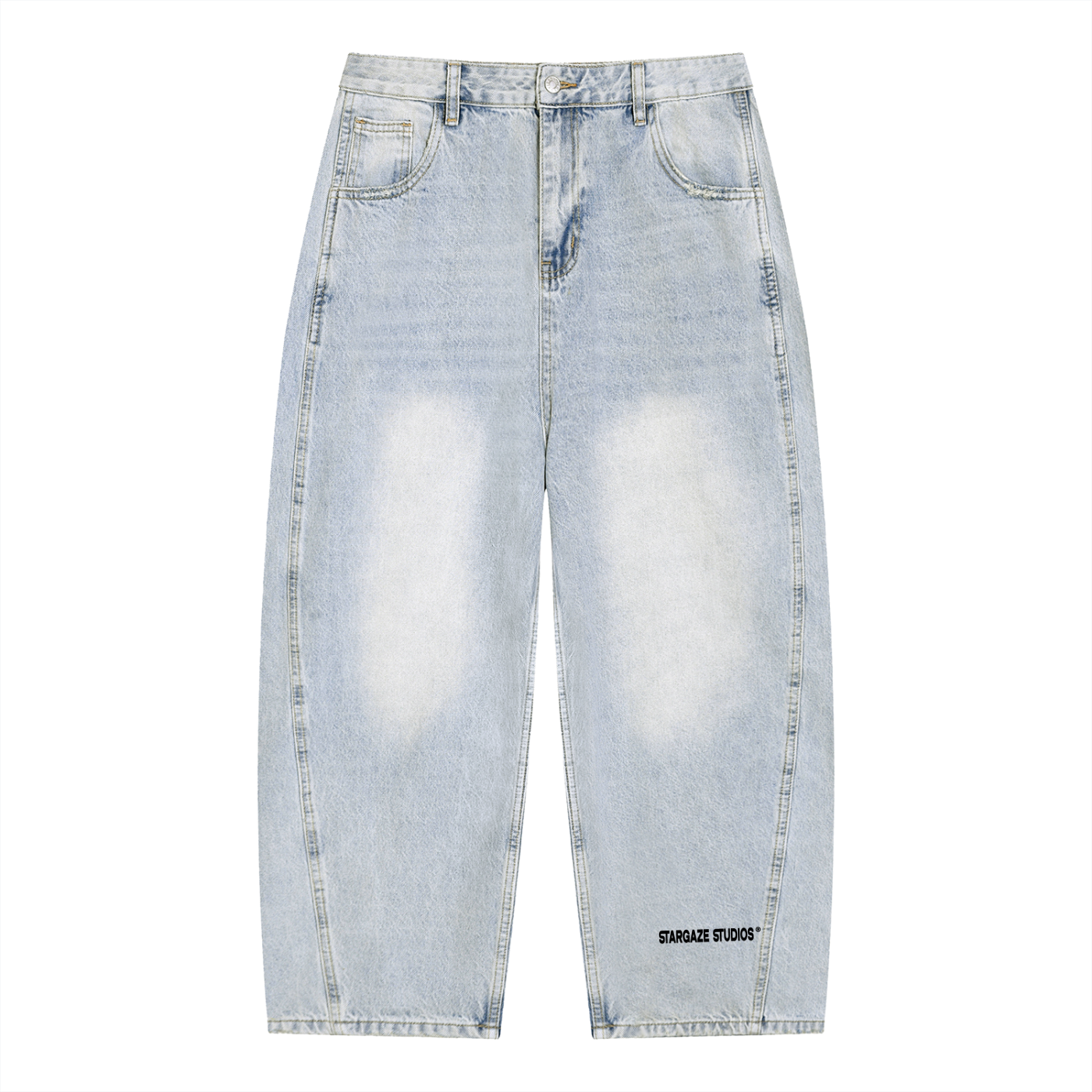 Men's Studios Vintage Wash Sunfade Barrel Leg Jeans