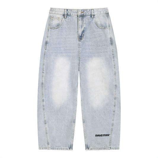 Men's Studios Vintage Wash Sunfade Barrel Leg Jeans