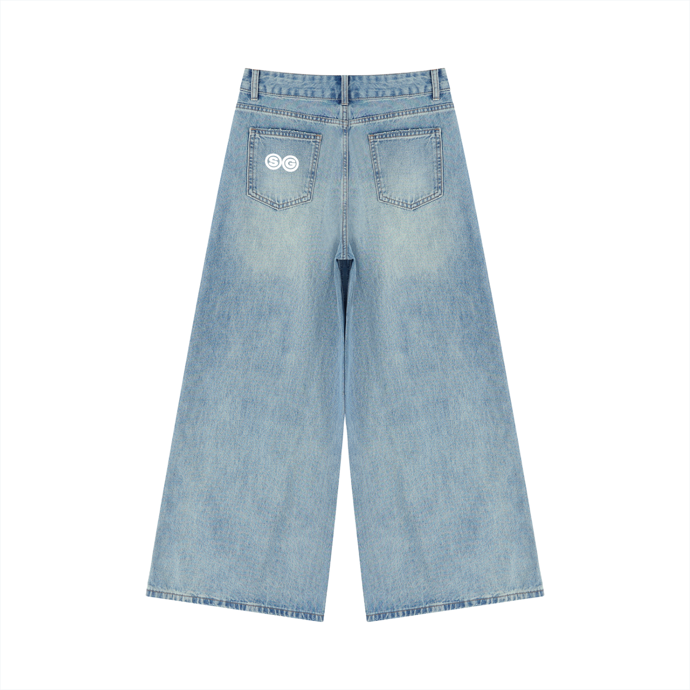 Women’s SG Pocket Vintage Wash Wide Leg Jeans