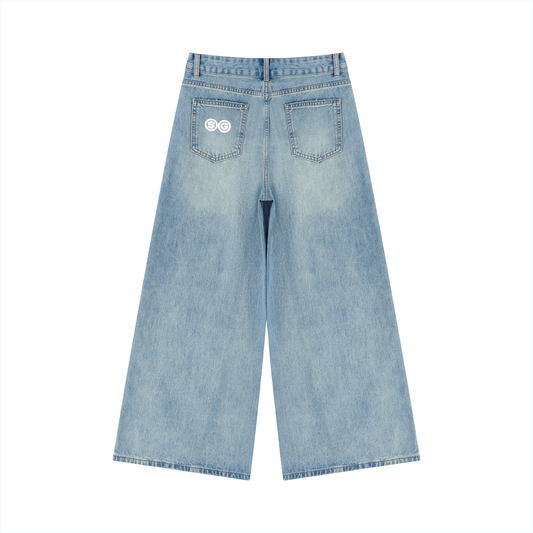 Women’s SG Pocket Vintage Wash Wide Leg Jeans